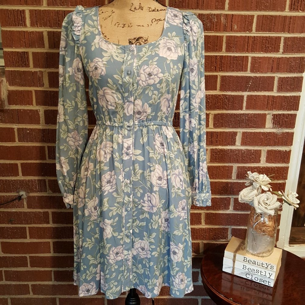 Gal Meets Glam Madeline Floral Button Down Dress